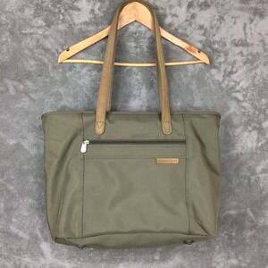 Briggs & Riley Baseline Large Traveler Tote Bag Olive Ballistic Nylon Bl255-7